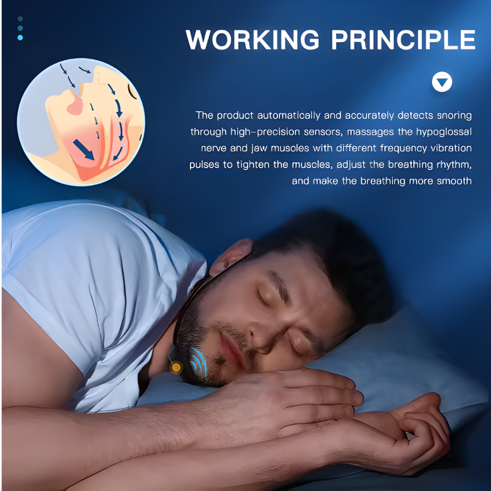 Smart EMS Anti-Snoring Device with Automatic Detection for Better Sleep | Lersk