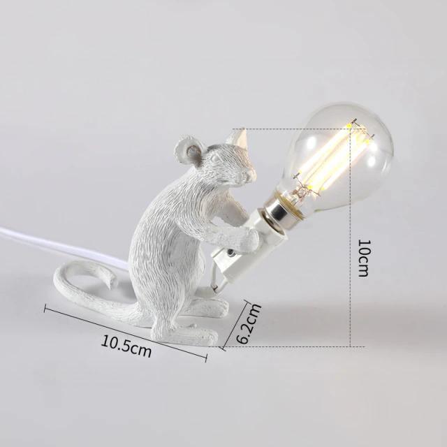 LumiMouse Gold Lamp Minimalistická stolní lampa ve tvaru myši | Lersk