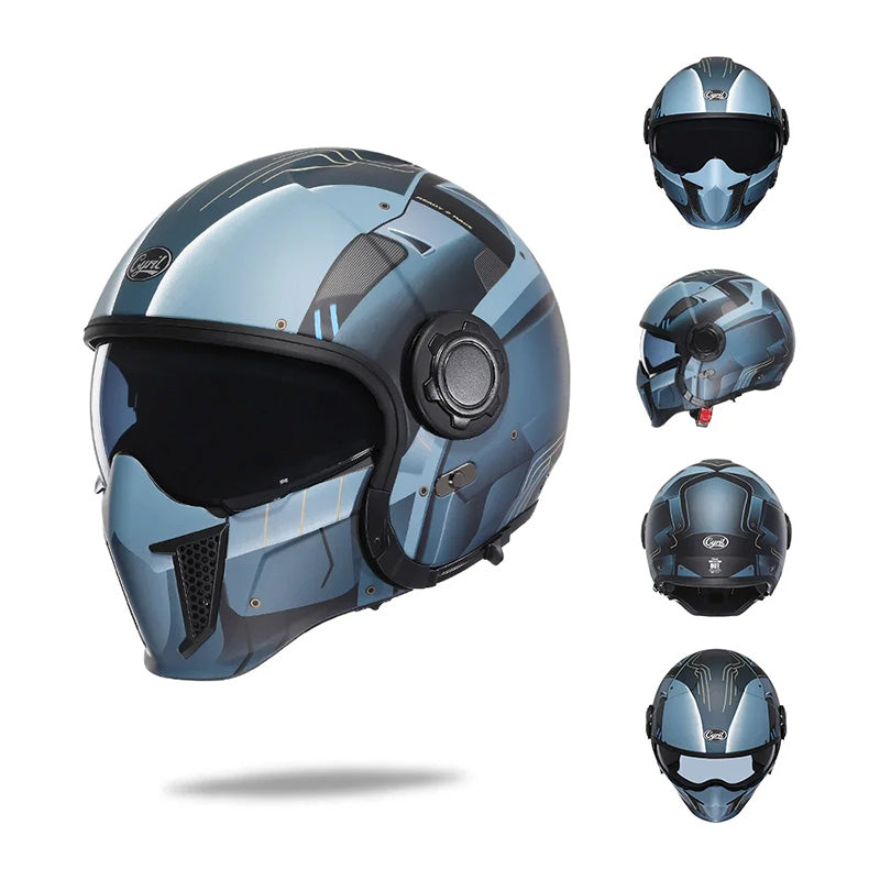 Double Lens Vintage Modular Helmet DOT ECE Approved For Riders Breathable | Lersk