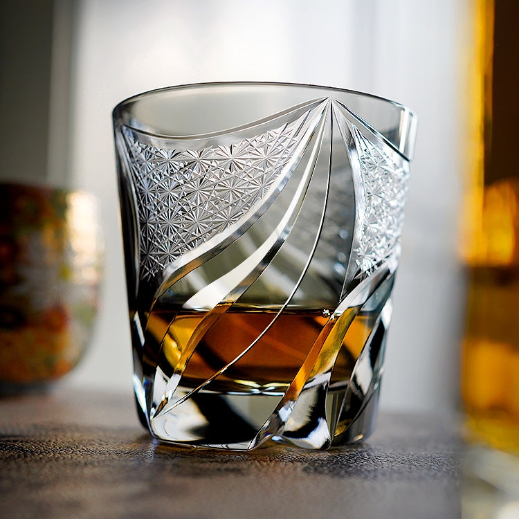 Kireno | Handcrafted Inkstone Flame Whisky Glass in Wooden Box | Lersk