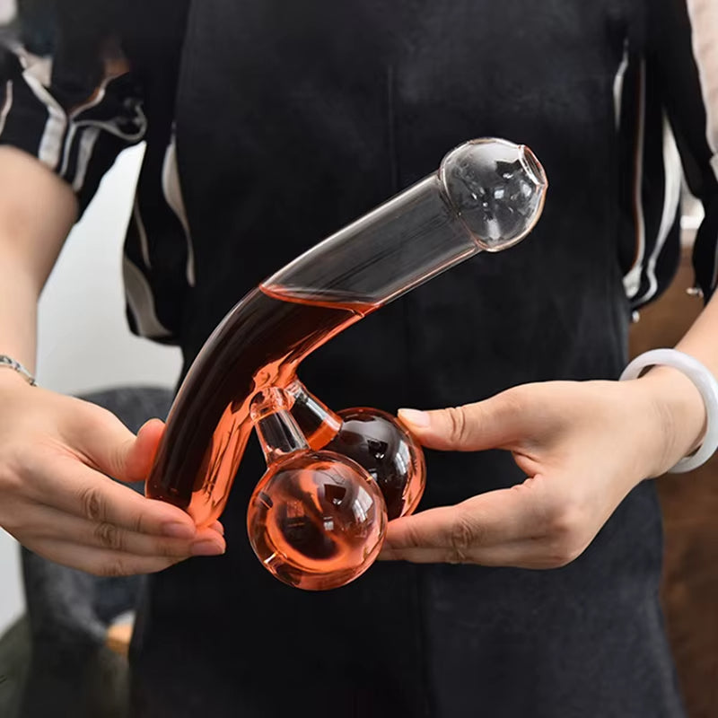 Playful Curve Decanter Centerpiece For Wine Service And Elegant Tableside Entertaining | Lersk