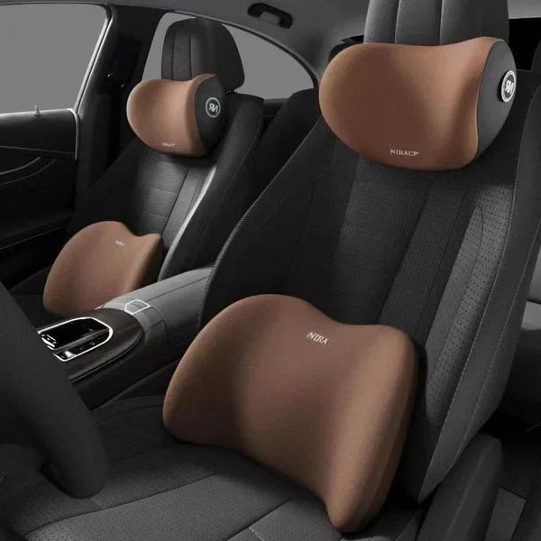 AutoEase Universal Car Headrest and Lumbar Support Cushion | Lersk