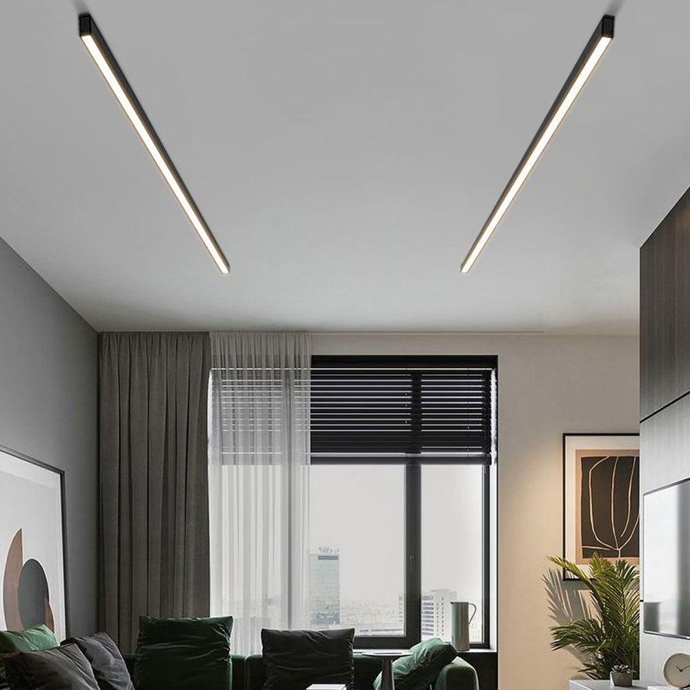 Noirline Black Linear Ceiling and Wall Light Modern | Lersk