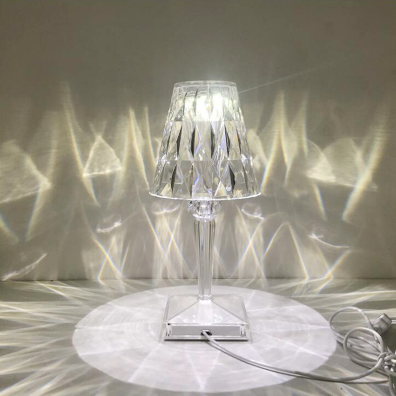 Touch Sensor Crystal Table Lamp For Romantic And Elegant Mood Lighting In Bedroom | Lersk