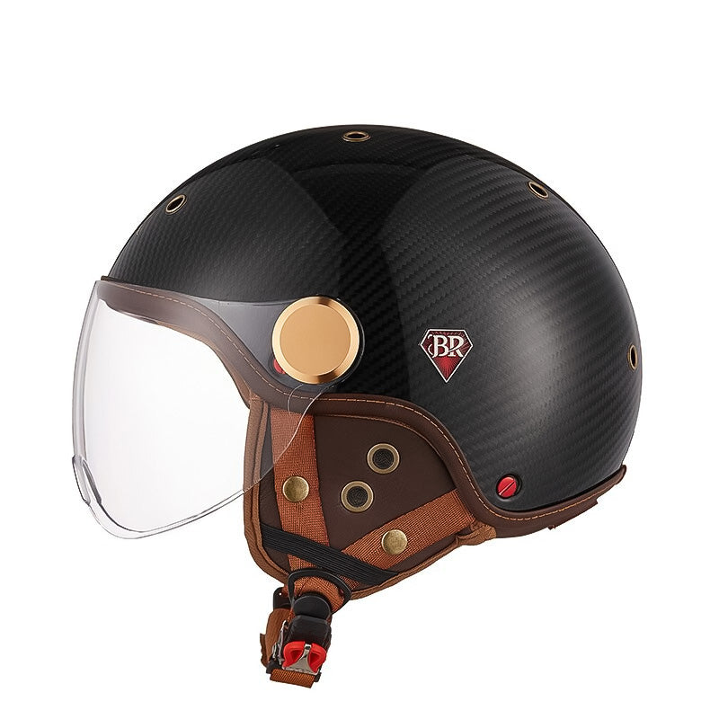 Casque de moto en fibre de carbone, confort ultra-léger pour motards, certifié CE | Lersk