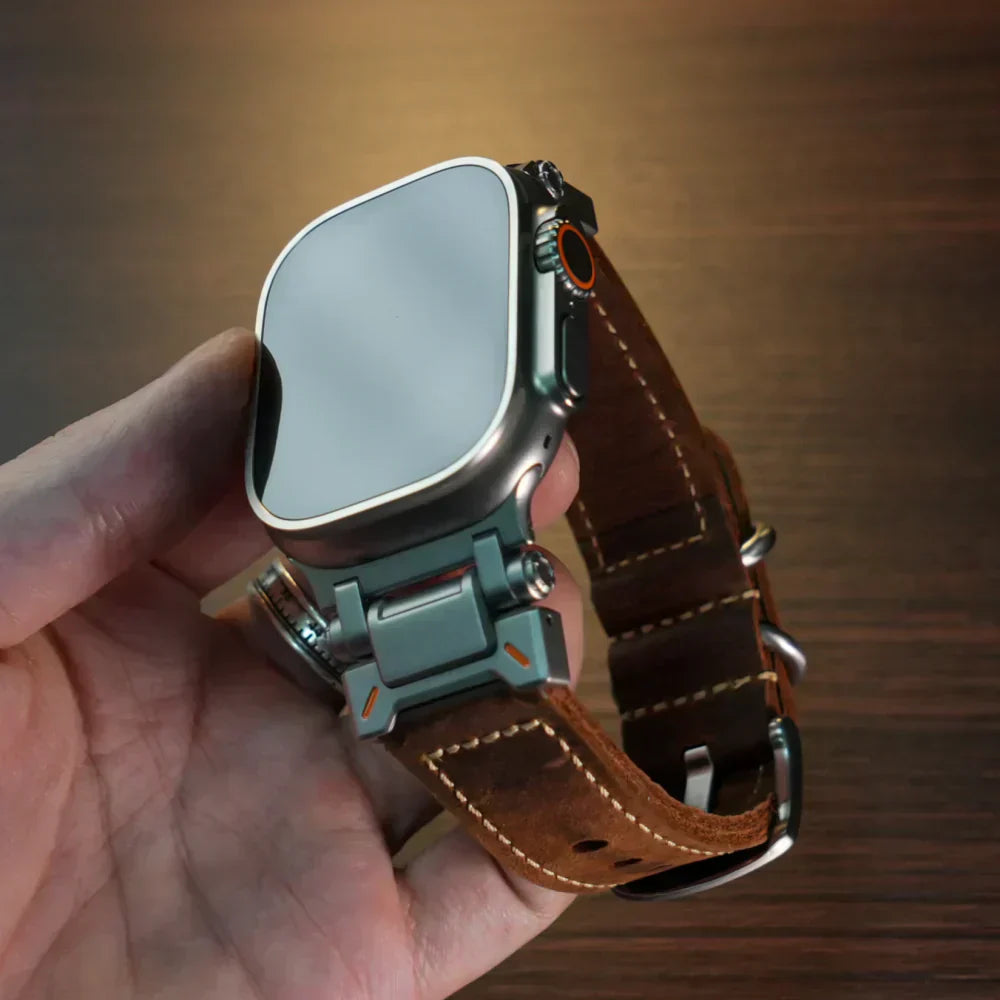 Skórzany pasek Sentinel Tactical do Apple Watch | Lersk