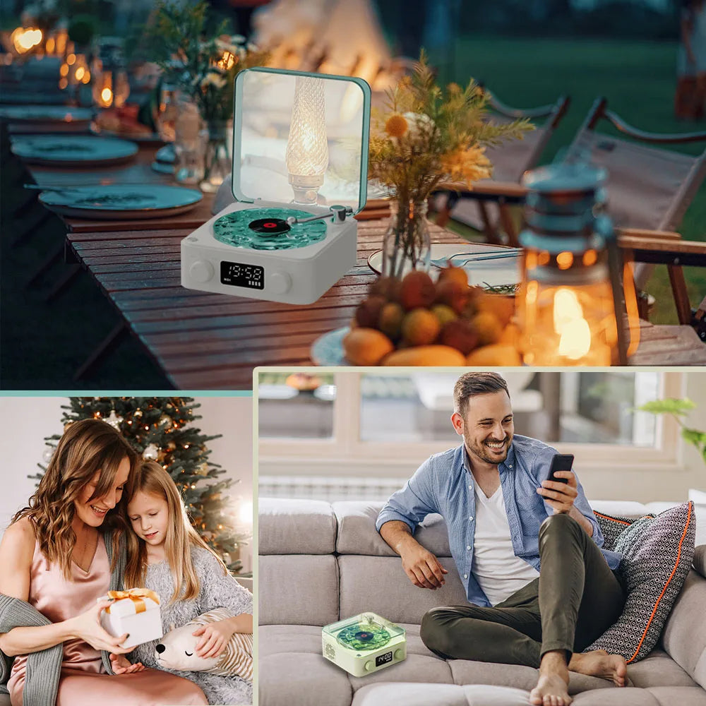 Nuvio Mini Retro Beyaz Gürültü Bluetooth Hoparlör | Lersk