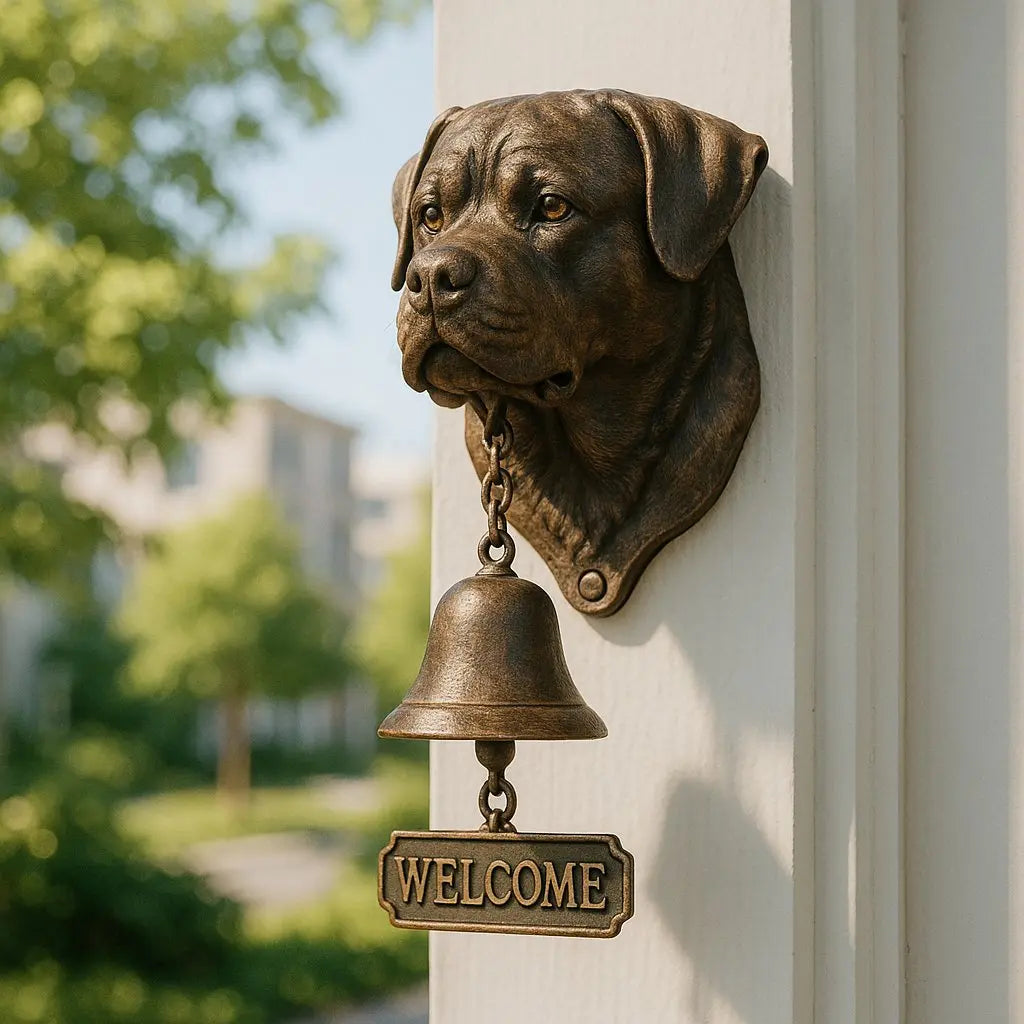 German Shepherd Bronze Welcome Bell Elegant Wall Bell With German Shepherd Design | Lersk