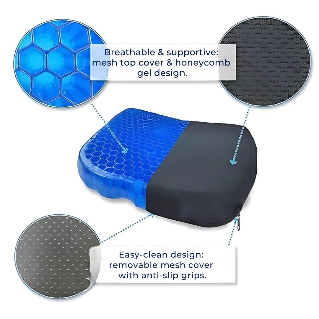Orthopedic Gel Seat Cushion For Tailbone And Back Relief | Lersk