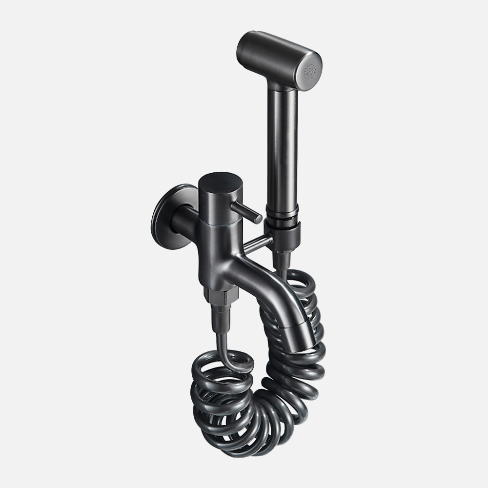Gray Wall-Mount Bidet Kit with Handheld Sprayer | Lersk