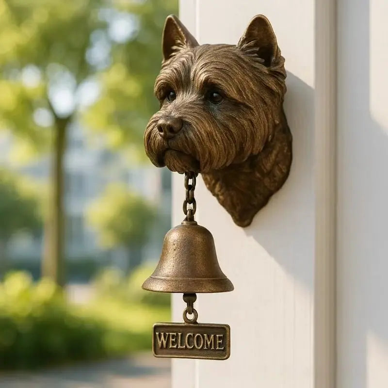 German Shepherd Bronze Welcome Bell Elegant Wall Bell With German Shepherd Design | Lersk