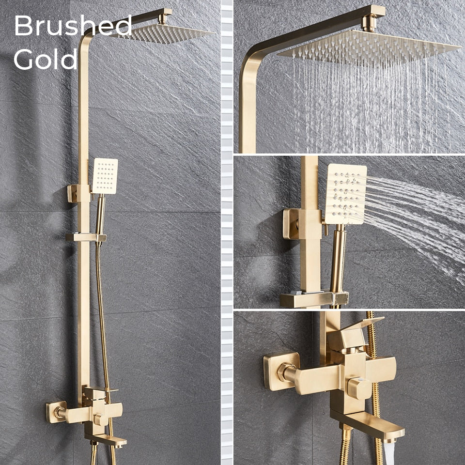 Nyra Dual Mixer Rain Shower System With Handheld Spray Easy Install | Lersk