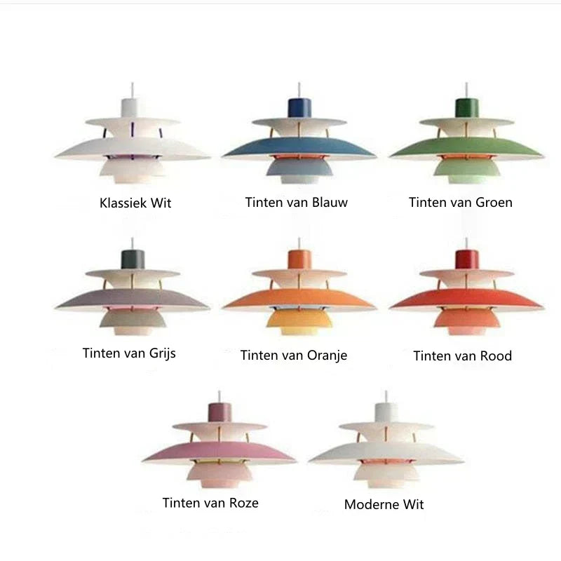 Veralume Modern Colorful Shade LED Pendant Light Fixture