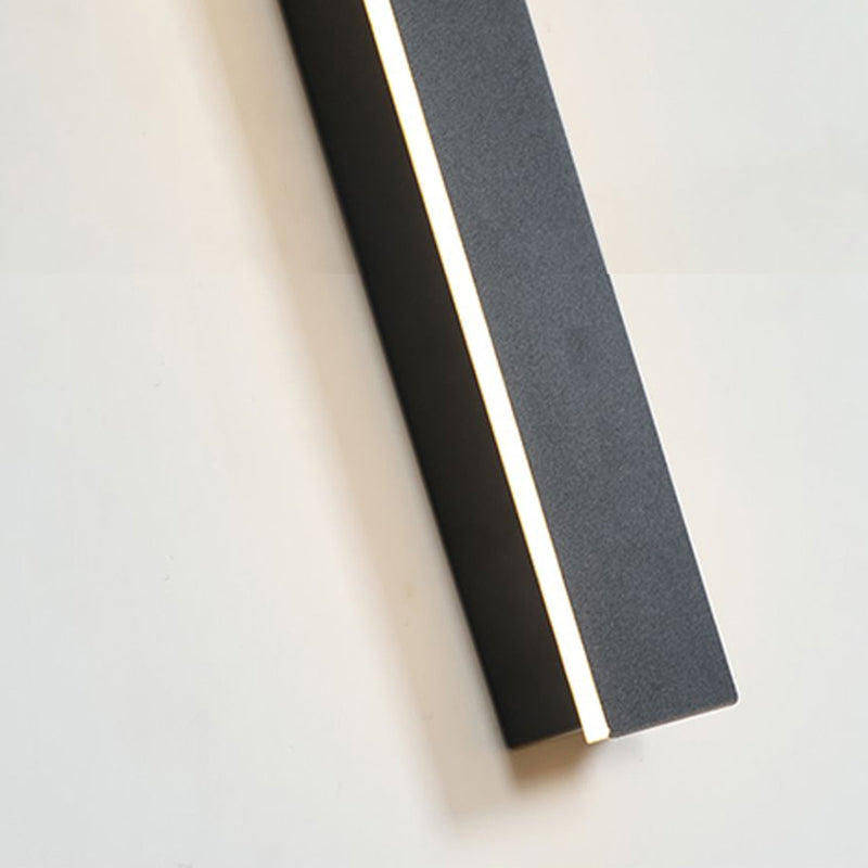 Nyx lineært udendørs væglampe sort LED finish udgave | Lersk