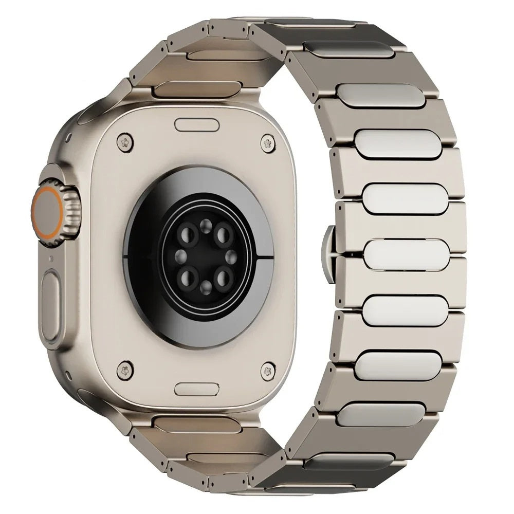 Aureon Titanium Bracelet With Butterfly Clasp For Apple Watch Ultra 1/2 | Lersk