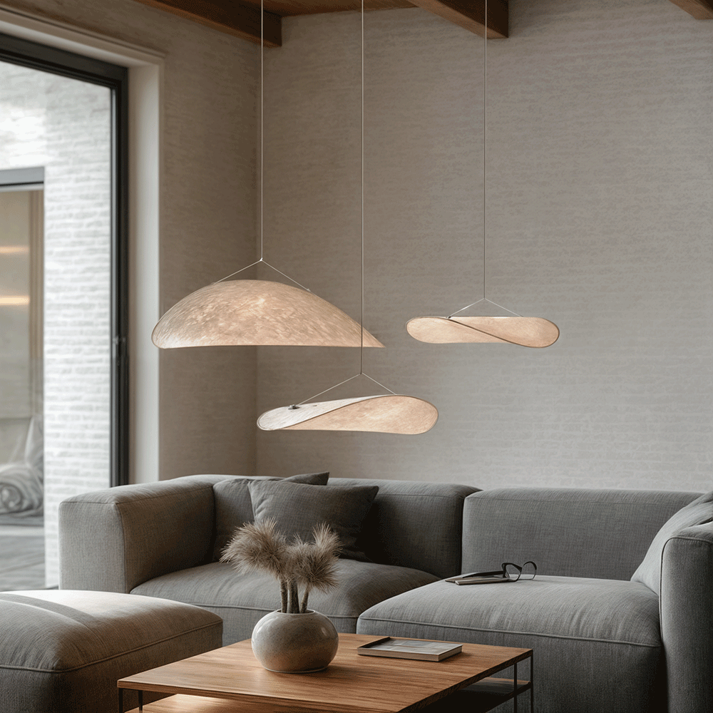 Lyra Premium Silke Blad LED Lysekrone med Nordisk Glød | Lersk
