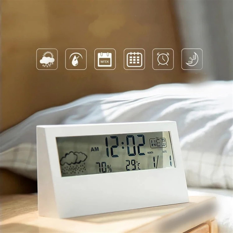 Minimalistické digitální hodiny s elegantním japonským designem pro domácnost a moderní kanceláře | Lersk