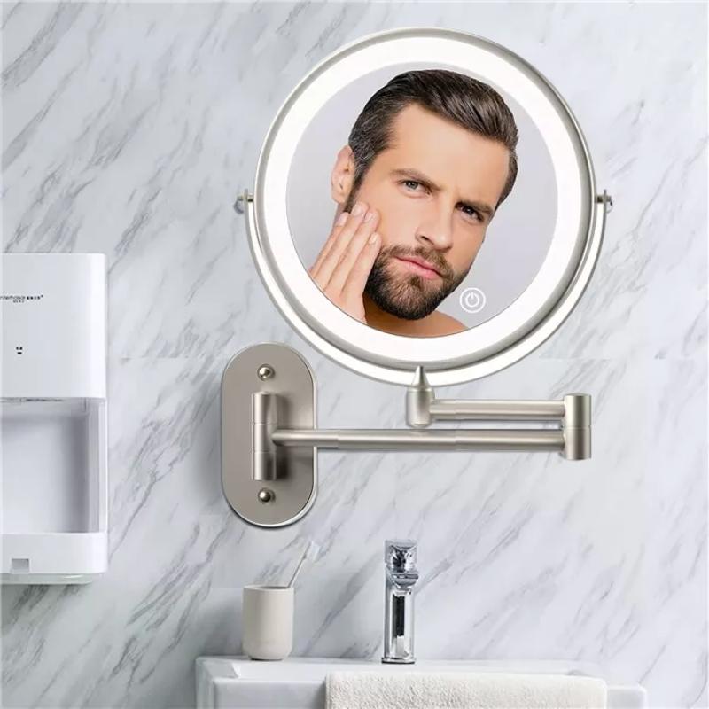 Lumivex Wall Mount LED Magnifying Vanity Mirror With Dual Arm Extendable | Lersk