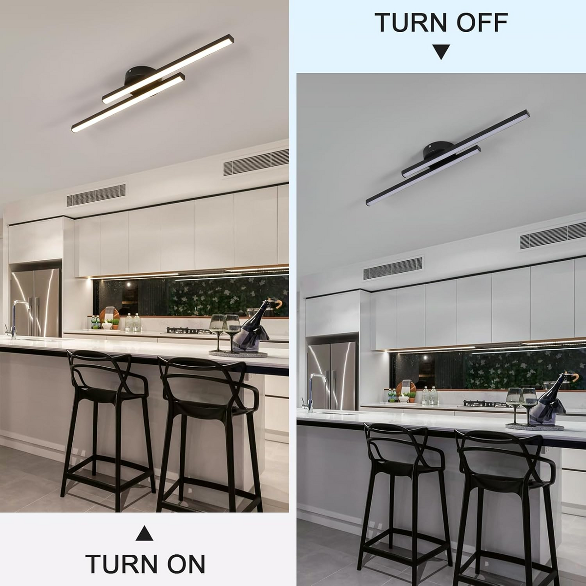 LumenVale Minimalist Aluminum LED Semi Flush Ceiling Light For Living Rooms
