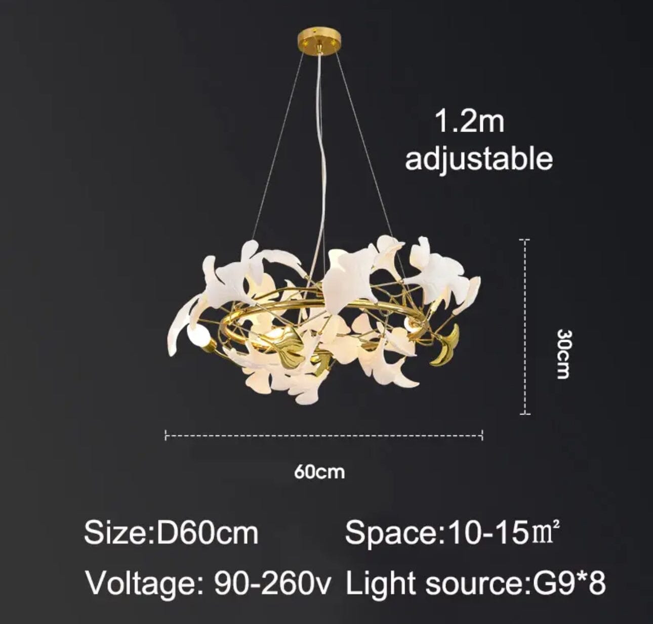 LumaPetal Ceramic Chandelier with Dimmable LEDs Soft Glow | Lersk