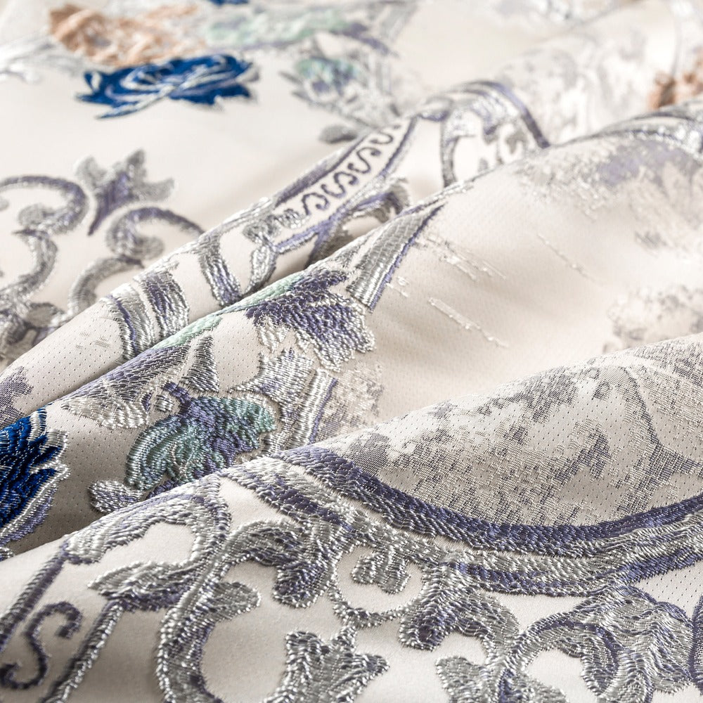 Orenda Bloom Jacquard Bedding Set With Floral Embroidery | Lersk