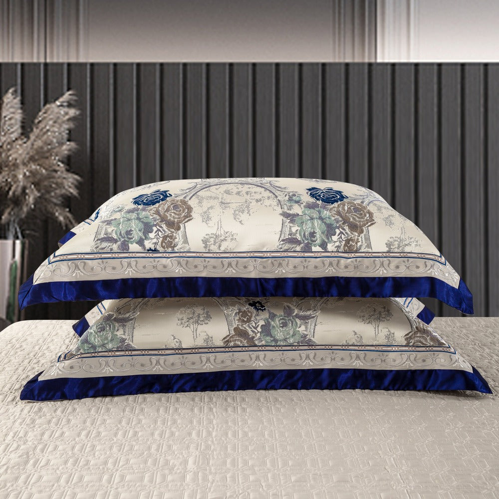 Orenda Bloom Jacquard Bedding Set With Floral Embroidery | Lersk