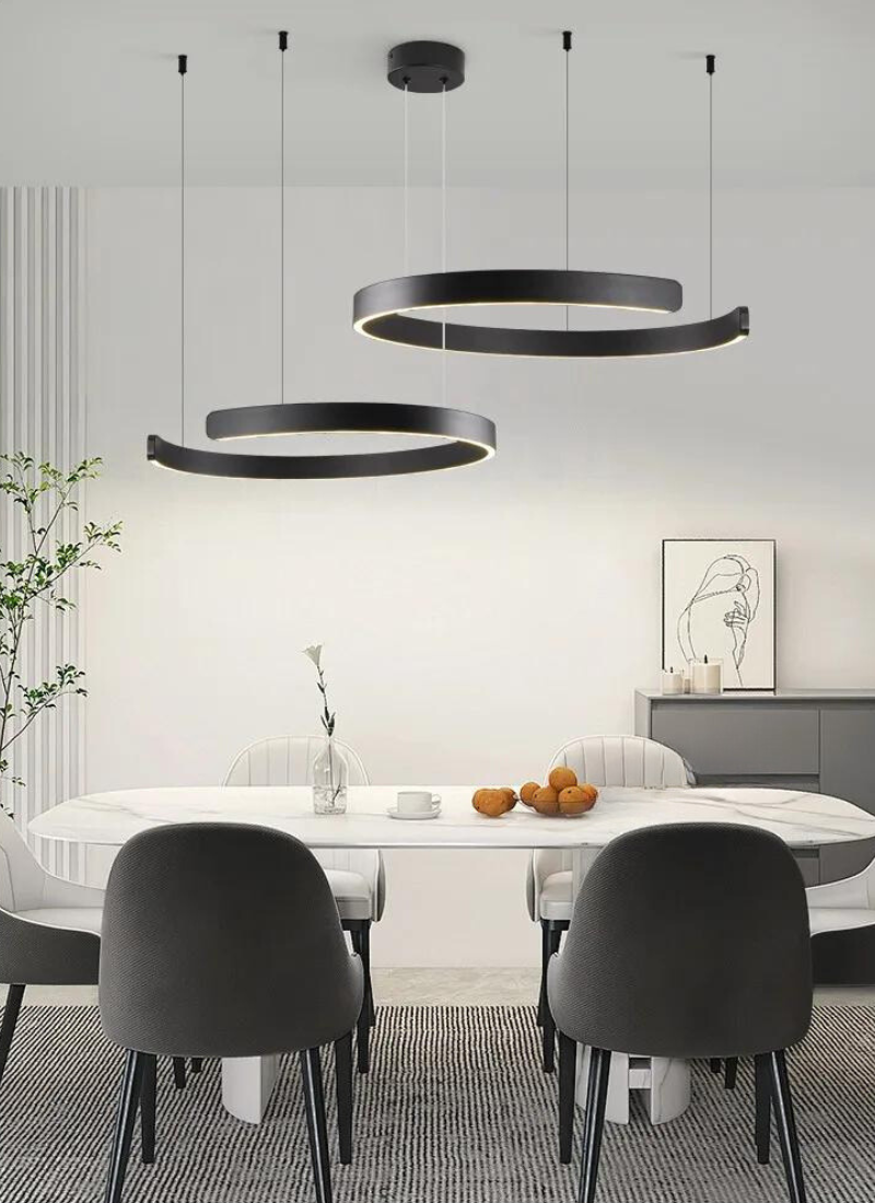AerisGlow Round LED Chandelier For Modern Living Room | Lersk