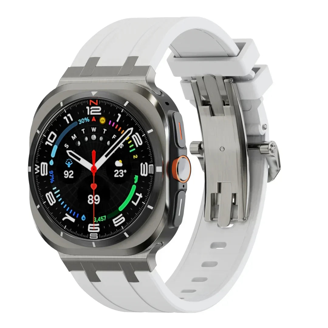 Virelli | Luxusní silikonový řemínek s motýlkovou sponou pro Samsung Galaxy Watch Ultra | Lersk