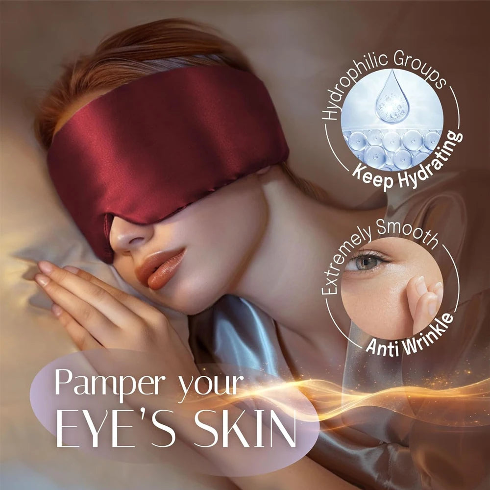 Mulberry Silk Sleep Mask for Light Blocking, Hydration & Skin Comfort | Lersk