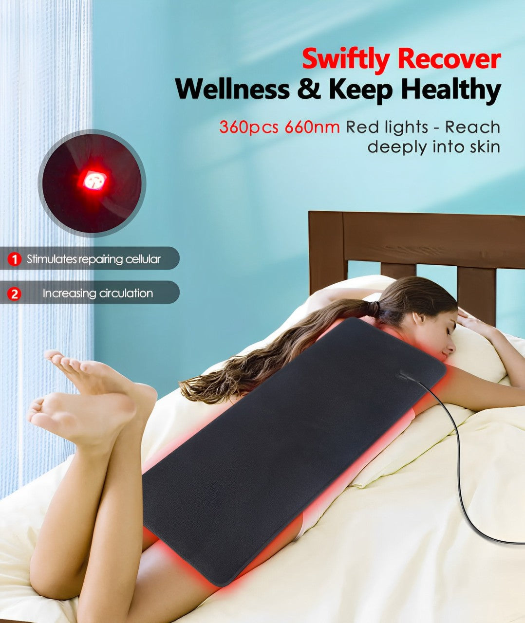 LumaFlex Pro Large Red Light Therapy Pad and Wrap Kit | Lersk