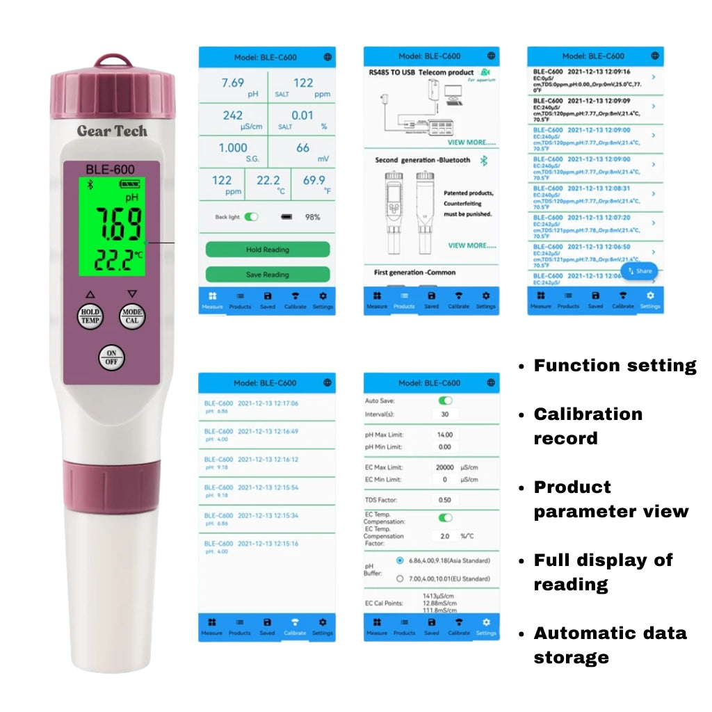 AquaSense 7-In-1 Digital Pool Tester For pH And Chlorine | Lersk