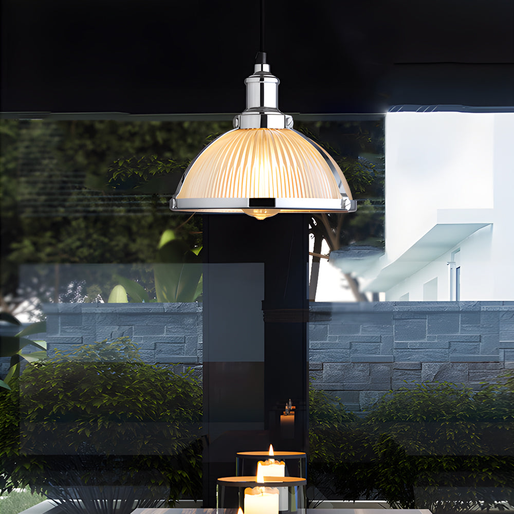 AuraLuxe Vintage Striped Chandelier For Elegant Dining | Lersk