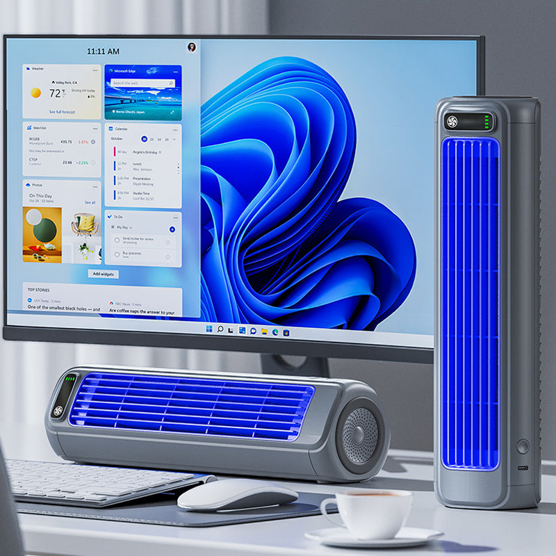 Den bærbare genopladelige aircondition med 12 timers batterilevetid fra AirWave | Lersk