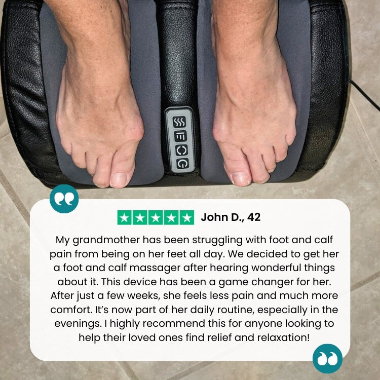 Massaggiatore per Piedi e Polpacci CircuRelief Pro con Shiatsu a Compressione Profonda | Lersk
