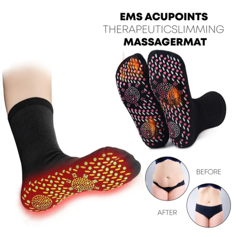 Selbstheizende Turmalin-Akupressur-Fitnesssocken | Lersk