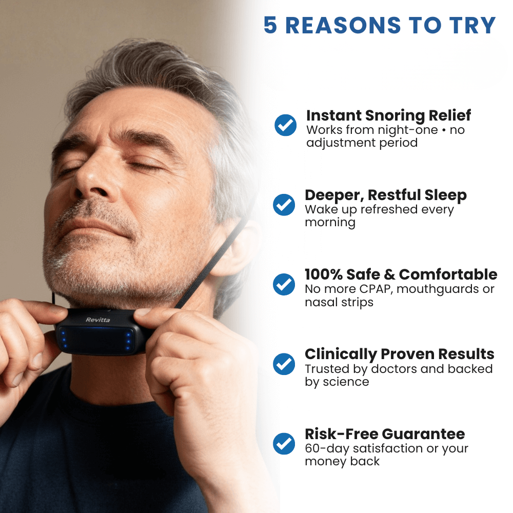 Smart EMS Anti-Snoring Device with Automatic Detection for Better Sleep | Lersk
