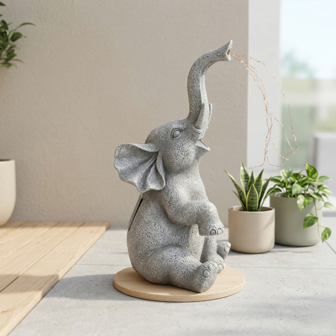 Solar-Elefant Gartenornament Solar-Elefant Gartenornament | Lersk