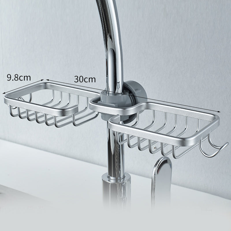 Shower Holder For Shampoo And Soap, Stainless Aluminium, Silver Or Black, No Drilling | Lersk