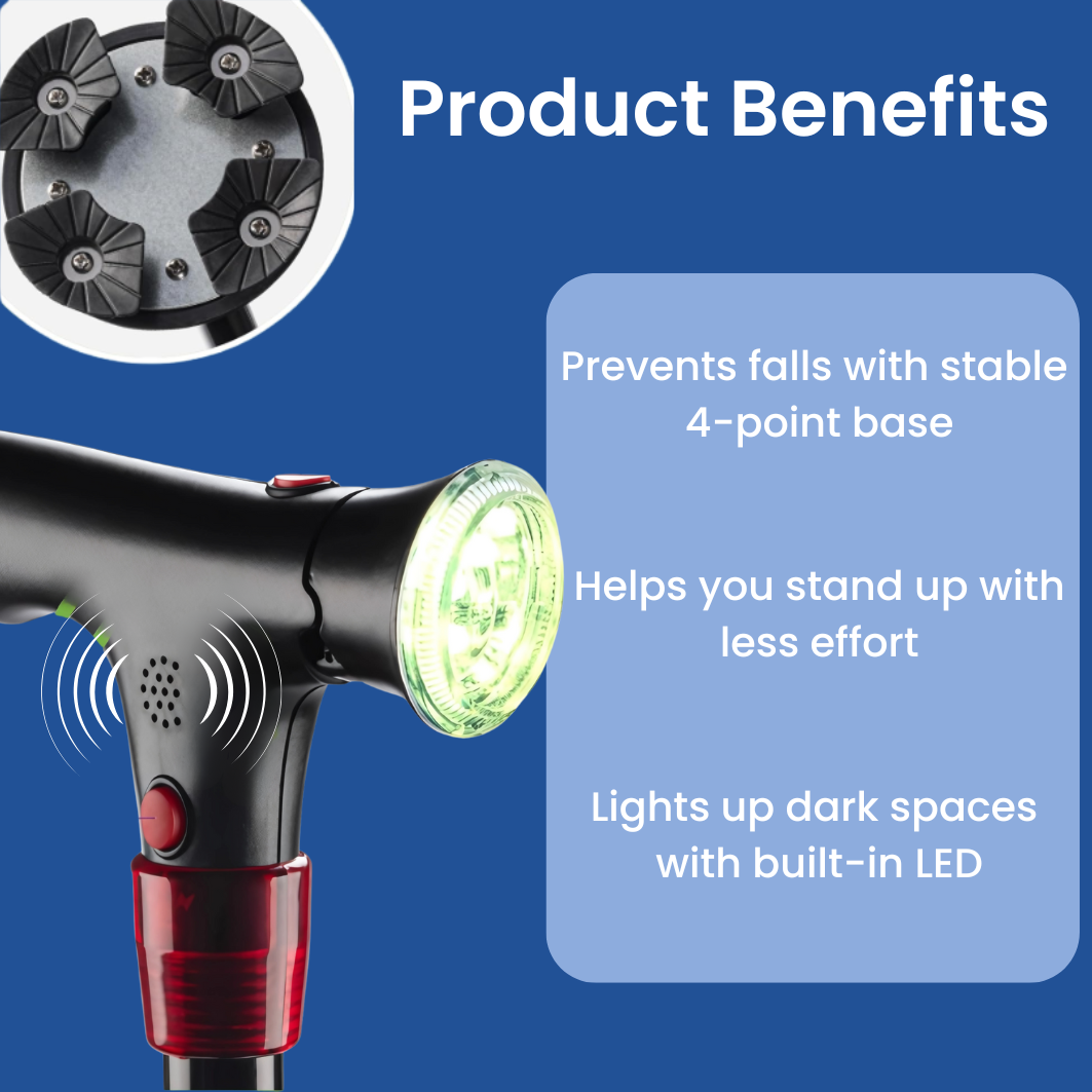 Walking Cane With Ergonomic, Lightweight Design For Seniors And Mobility Support | Lersk