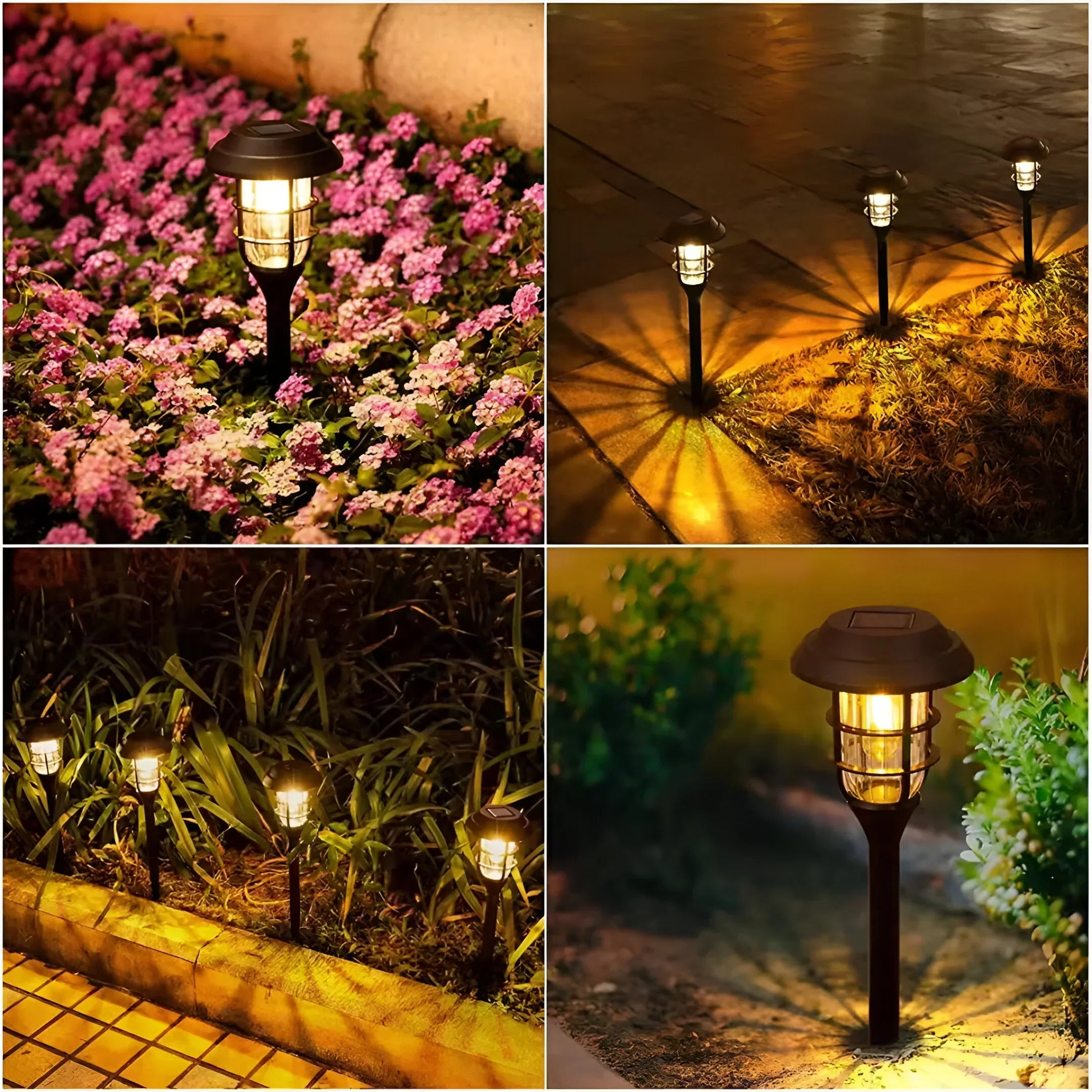 SolarGlow Solar-Gartenleuchten-Set, 6er-Pack für Außenbeleuchtung und Ambiente in Ihrem Garten | Lersk