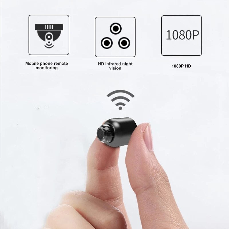 Ultra Mini WLAN-Kamera zur Überwachung, hochauflösende kabellose Sicherheitskamera im kompakten Design | Lersk