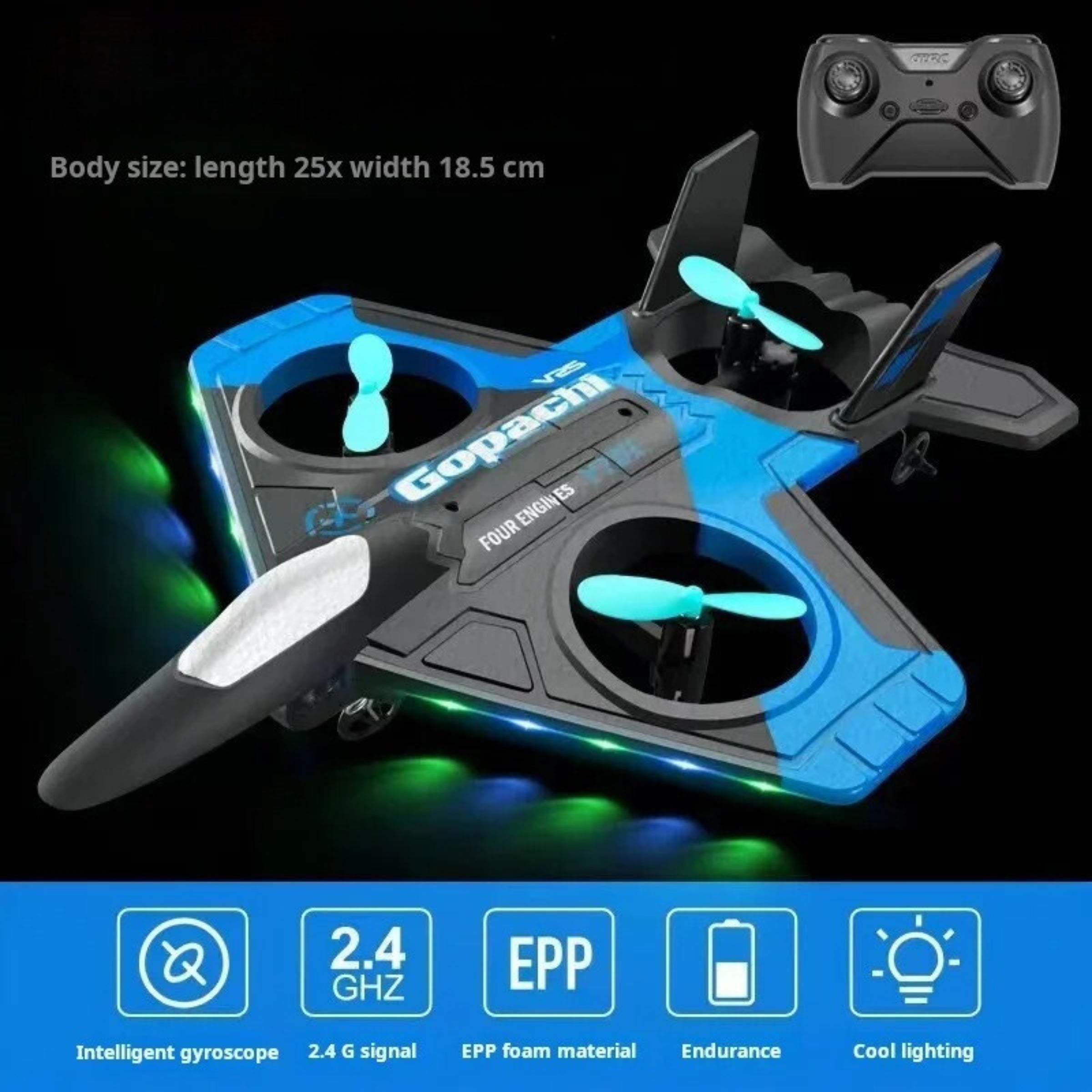 Aereo RC SkyWing per Principianti con Controlli Stabili | Lersk