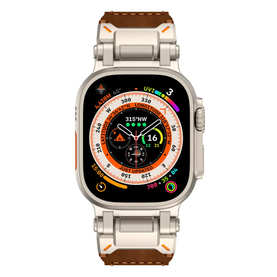 Kenvor Leather Strap with Titanium Connector for Apple Watch | Lersk