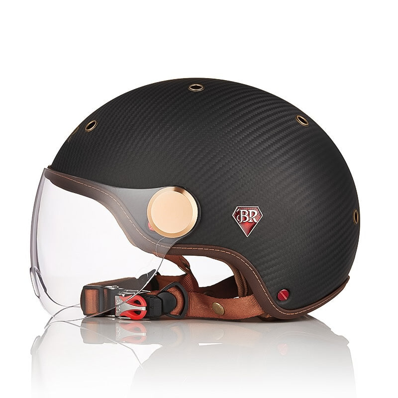 Casque de moto en fibre de carbone, confort ultra-léger pour motards, certifié CE | Lersk