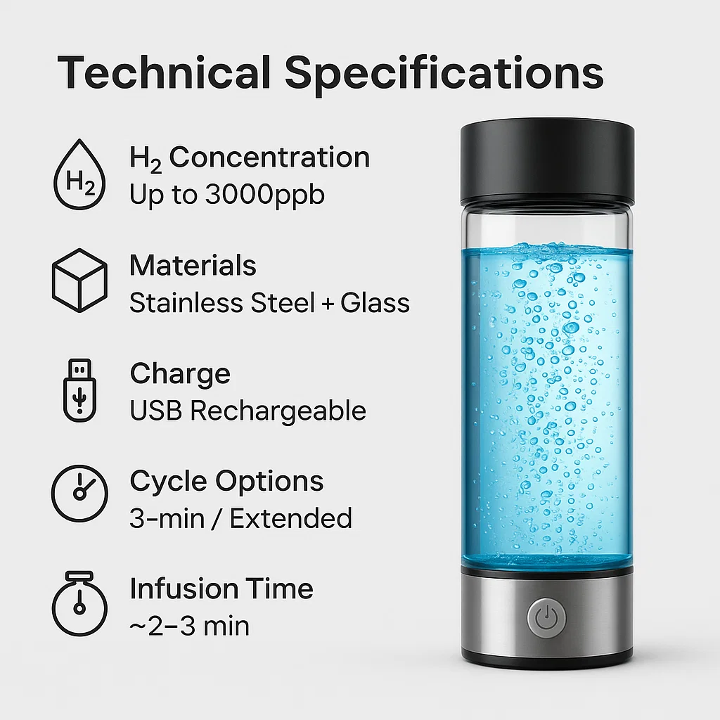 AquaVive Hydrogen Bottle USB Rechargeable Anti-Inflammatory | Lersk