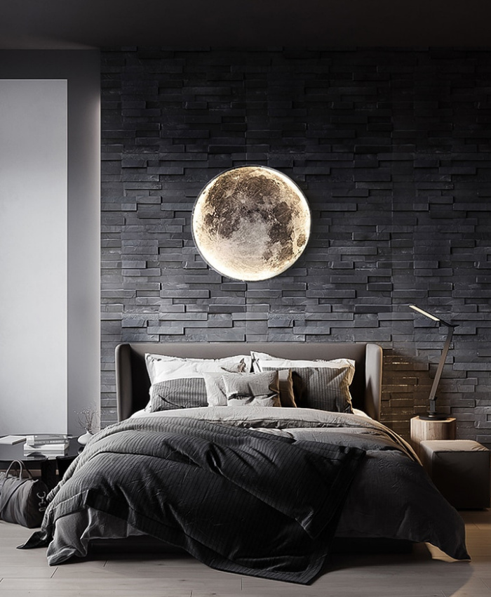Luna Moon Lamp For Ambient Bedroom Lighting And Soft Moonlight Glow Modern Night Light Decor | Lersk