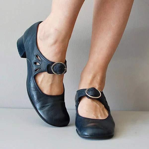 Monique's Orthopedic Leather Sandals With Buckle For Women | Lersk