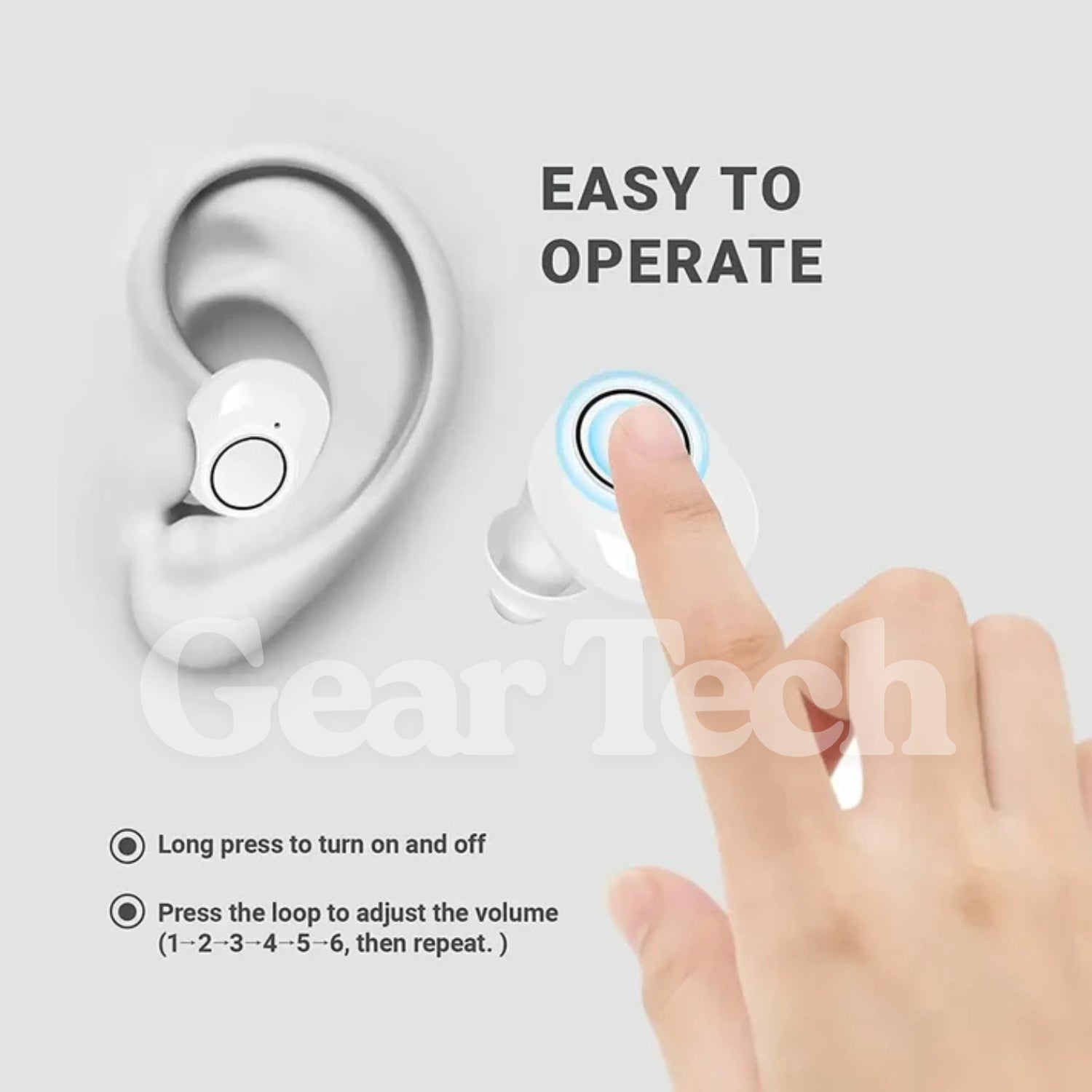 Bluetooth Rechargeable In-Ear Hearing Aids With App Control | Lersk