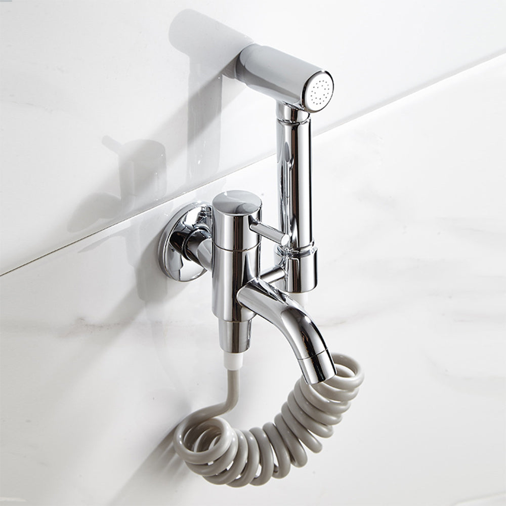 Gray Wall-Mount Bidet Kit with Handheld Sprayer | Lersk