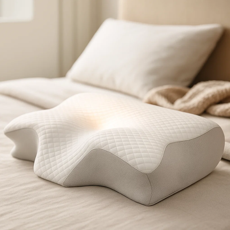 SomniEase Ergonomic 2-in-1 Memory Foam Cervical Pillow | Lersk